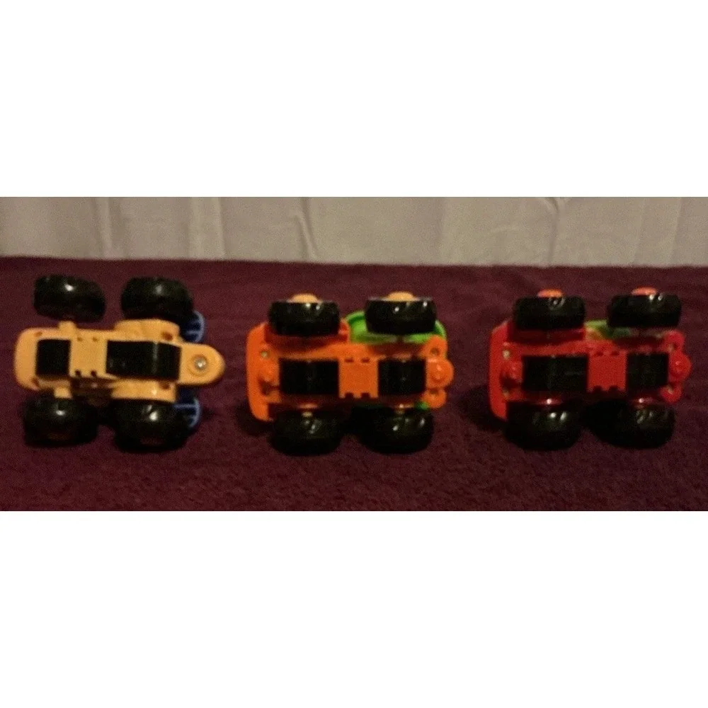 Huile 3 Pcs‎ Friction Powered  Push and Go Trucks Construction And Tractor Cars